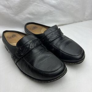 Sofft Black Leather Women’s Mules Shoes 8.5 M